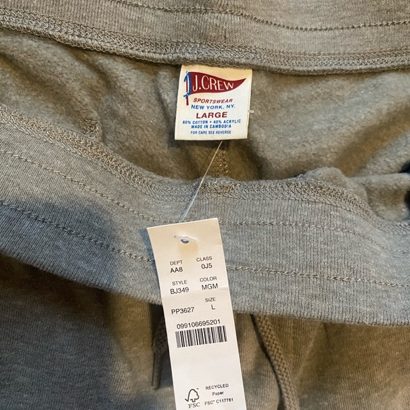 NWT JCrew Mens Grey Sweatpants - Picture 5 of 5